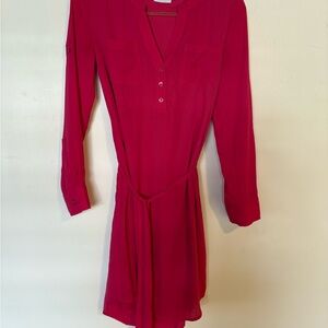 New York & Company Fuchsia Long Sleeve Dress